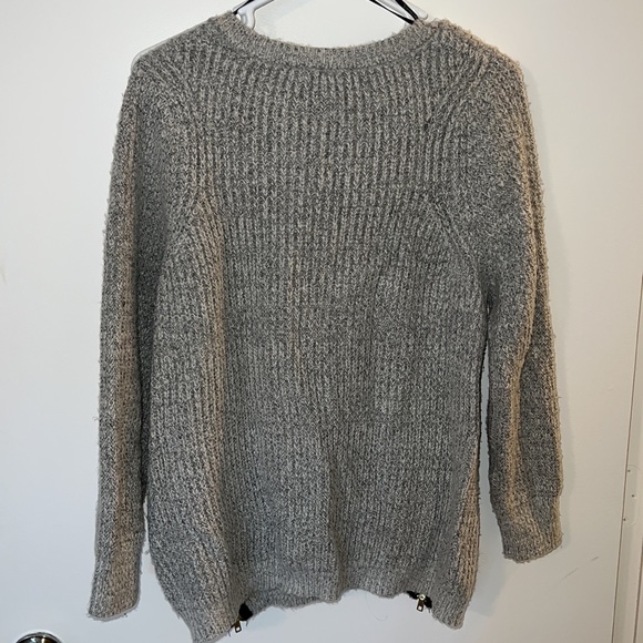 Jessica Simpson Gray Zip Trendy Sweater - Picture 7 of 8